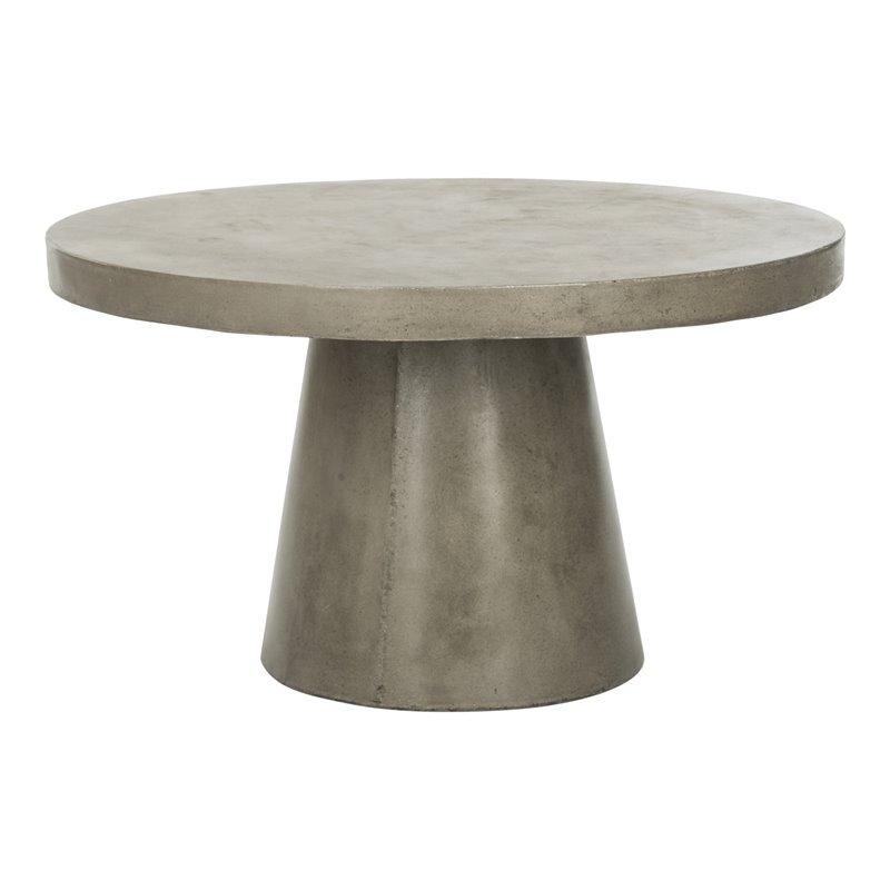 Safavieh Delfia Concrete Indoor/Outdoor Coffee Table in Dark Gray