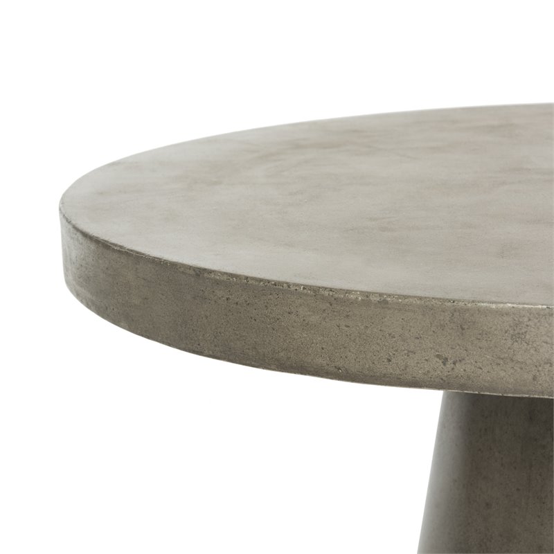 Safavieh Delfia Concrete Indoor/Outdoor Coffee Table in Dark Gray