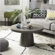 Safavieh Delfia Concrete Indoor/Outdoor Coffee Table in Dark Gray