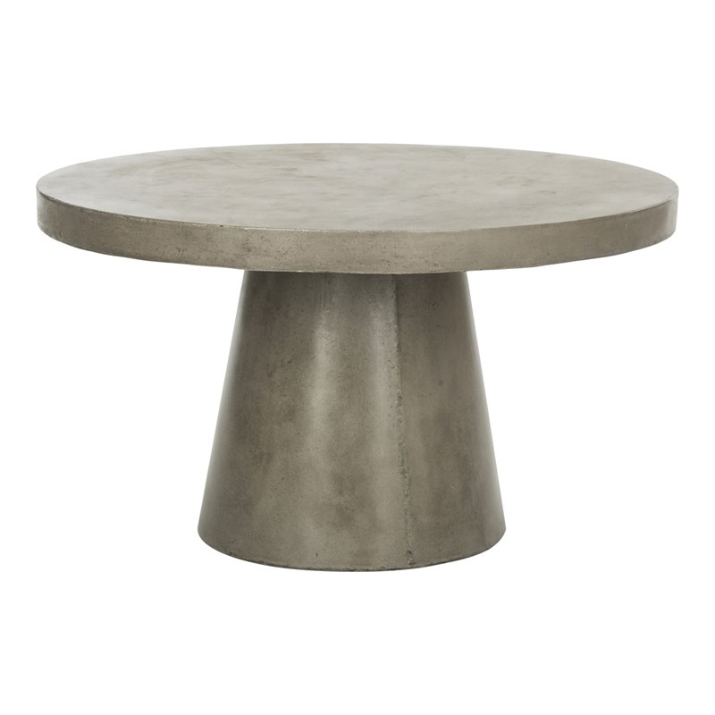 Safavieh Delfia Concrete Indoor/Outdoor Coffee Table in Dark Gray