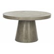 Safavieh Delfia Concrete Indoor/Outdoor Coffee Table in Dark Gray