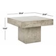 Safavieh Tallen Concrete Indoor/Outdoor Coffee Table in Dark Gray