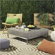 Safavieh Eartha Concrete Indoor/Outdoor Coffee Table in Dark Gray