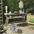 Safavieh Babette Concrete/Wood Indoor/Outdoor Console Table in Dark Gray