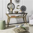 Safavieh Babette Concrete/Wood Indoor/Outdoor Console Table in Dark Gray