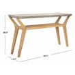 Safavieh Babette Concrete/Wood Indoor/Outdoor Console Table in Dark Gray