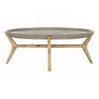 Safavieh Hadwin Concrete/Wood Indoor/Outdoor Coffee Table in Dark Gray