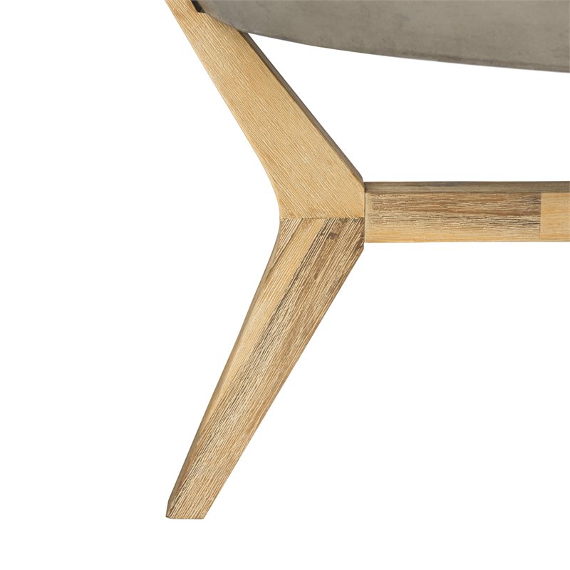 Safavieh Hadwin Concrete/Wood Indoor/Outdoor Coffee Table in Dark Gray