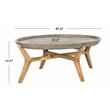 Safavieh Hadwin Concrete/Wood Indoor/Outdoor Coffee Table in Dark Gray