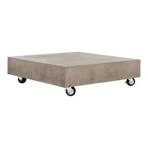 Safavieh Gargon Concrete Indoor/Outdoor Coffee Table in Dark Gray