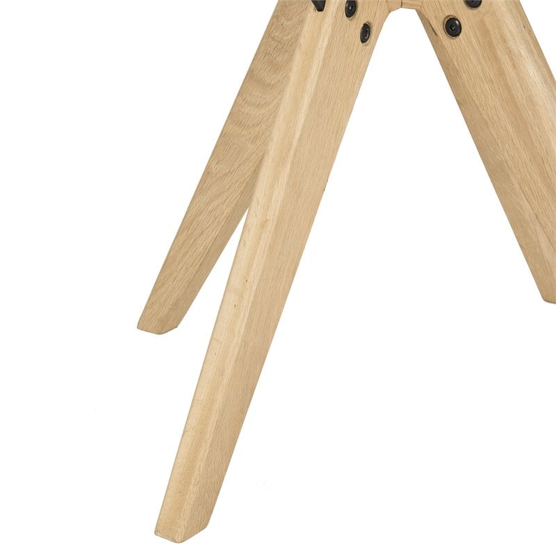 Safavieh Marcio Concrete/Wood Indoor/Outdoor Side Table in Dark Gray