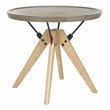 Safavieh Farmond Concrete/Wood Indoor/Outdoor Side Table in Dark Gray