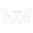 Safavieh Belen Metal Outdoor Bistro Set w/ One Table & Two Chairs in Pearl White