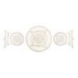 Safavieh Belen Metal Outdoor Bistro Set w/ One Table & Two Chairs in Pearl White