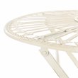Safavieh Belen Metal Outdoor Bistro Set w/ One Table & Two Chairs in Pearl White