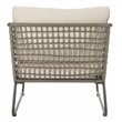 Safavieh Benjin 4-Piece Rattan/Polyester Outdoor Living Set in Gray/Beige