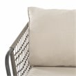 Safavieh Benjin 4-Piece Rattan/Polyester Outdoor Living Set in Gray/Beige