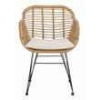 Safavieh Alton 3-Piece Rattan/Polyester Lounge Set in Natural/Beige