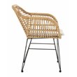 Safavieh Alton 3-Piece Rattan/Polyester Lounge Set in Natural/Beige