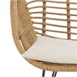Safavieh Alton 3-Piece Rattan/Polyester Lounge Set in Natural/Beige