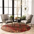 Safavieh Jensen 3-Piece Rattan/Steel/Polyester Lounge Set in Gray
