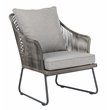 Safavieh Jensen 3-Piece Rattan/Steel/Polyester Lounge Set in Gray