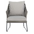 Safavieh Jensen 3-Piece Rattan/Steel/Polyester Lounge Set in Gray