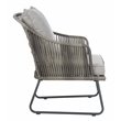 Safavieh Jensen 3-Piece Rattan/Steel/Polyester Lounge Set in Gray