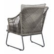 Safavieh Jensen 3-Piece Rattan/Steel/Polyester Lounge Set in Gray