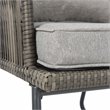 Safavieh Jensen 3-Piece Rattan/Steel/Polyester Lounge Set in Gray