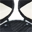 Safavieh Merami 3-Piece Rattan/Steel Lounger Set in Black/Beige