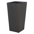 Safavieh Lendson 3-Piece Polyester and PE Rattan Flower Pot Set in Black