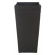Safavieh Lendson 3-Piece Polyester and PE Rattan Flower Pot Set in Black