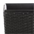 Safavieh Lendson 3-Piece Polyester and PE Rattan Flower Pot Set in Black