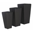 Safavieh Lendson 3-Piece Polyester and PE Rattan Flower Pot Set in Black