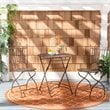 Safavieh Belen Metal Outdoor Bistro Set w/ One Table & Two Chairs in Black Rust
