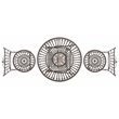 Safavieh Belen Metal Outdoor Bistro Set w/ One Table & Two Chairs in Black Rust
