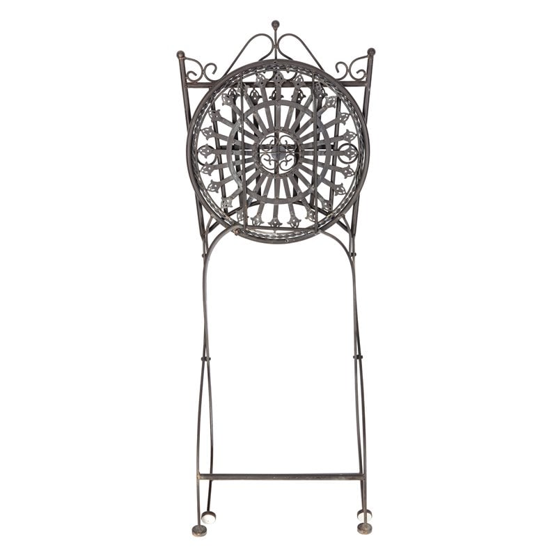 Safavieh Belen Metal Outdoor Bistro Set w/ One Table & Two Chairs in Black Rust