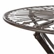 Safavieh Belen Metal Outdoor Bistro Set w/ One Table & Two Chairs in Black Rust
