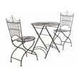 Safavieh Belen Metal Outdoor Bistro Set w/ One Table & Two Chairs in Black Rust