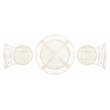 Safavieh Semly 3-Piece Metal Outdoor Bistro Setting in Pearl White