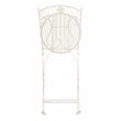 Safavieh Semly 3-Piece Metal Outdoor Bistro Setting in Pearl White