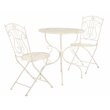Safavieh Semly 3-Piece Metal Outdoor Bistro Setting in Pearl White