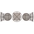 Safavieh Semly 3-Piece Metal Outdoor Bistro Setting in Unearthed Rust Brown