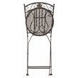 Safavieh Semly 3-Piece Metal Outdoor Bistro Setting in Unearthed Rust Brown