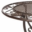 Safavieh Semly 3-Piece Metal Outdoor Bistro Setting in Unearthed Rust Brown