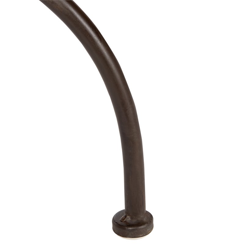 Safavieh Semly 3-Piece Metal Outdoor Bistro Setting in Unearthed Rust Brown