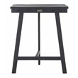 Safavieh Benton Contemporary Acacia Wood Outdoor Balcony Table in Dark Gray