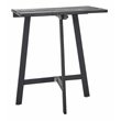 Safavieh Benton Contemporary Acacia Wood Outdoor Balcony Table in Dark Gray