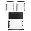 Safavieh Reslor 4-Piece Polyester Fabric/Foam Living Set in Black/White Cushion